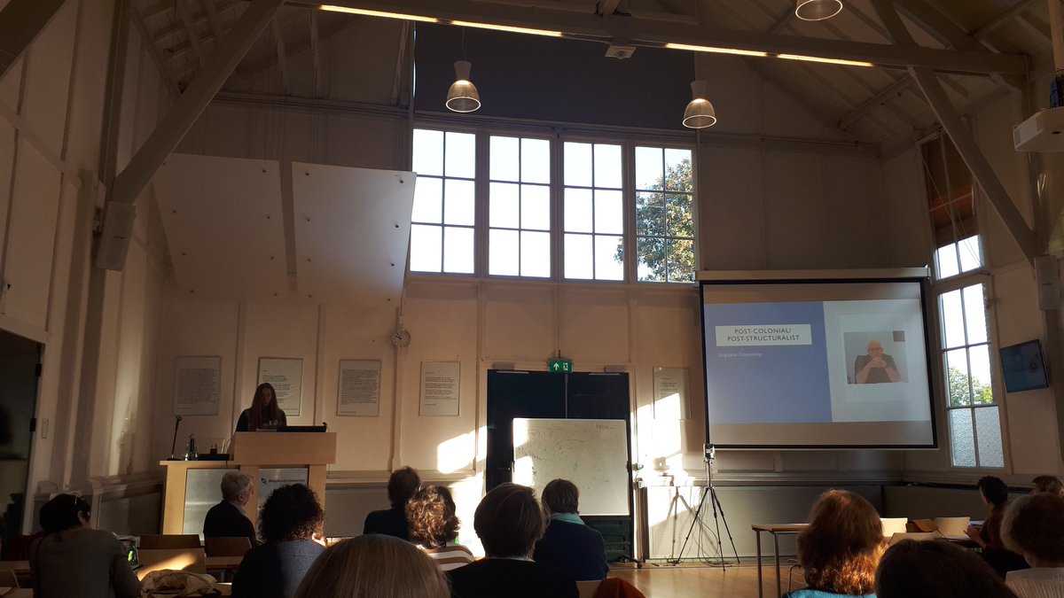 OliviaMair4's tweet photo. What are the hidden drivers of English as an academic language and #EMI? @akhultgren addressed the consequences and causes of #Englishization in her opening keynote at #ICLHE2022 in @MaastrichtU's superb Turnzall https://t.co/gcKV4moKbF