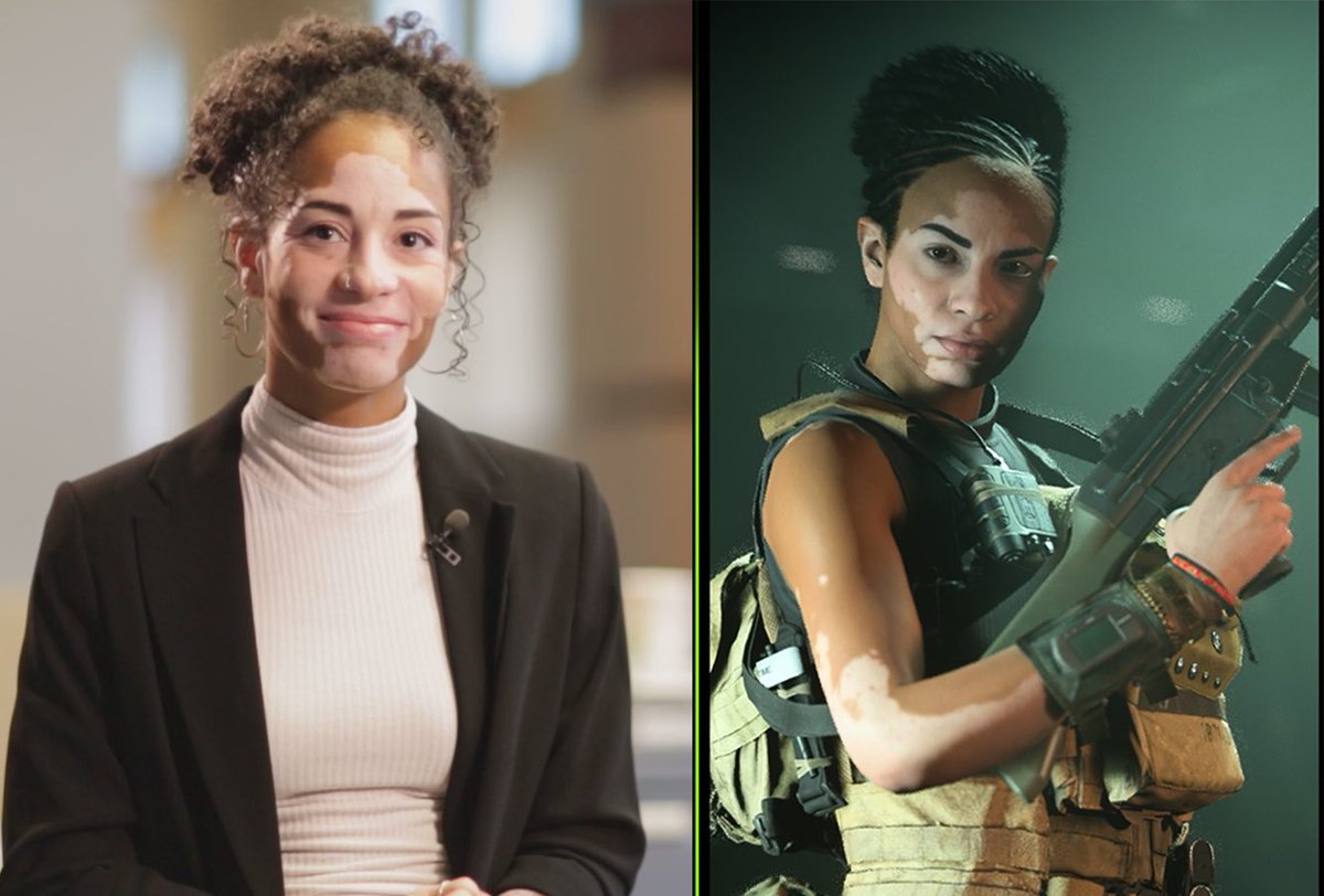 jeremyjojola's tweet photo. As a longtime @CallofDuty player I’m super excited to report a Colorado model and artist has her unique skin appearing as a new character named Nova. 

Abena, who lives with vitiligo, spoke with me about this modeling gig for a story on @9NEWS.   

Catch it at 4:30 today. 🎮 https://t.co/HcXt5tRDZx