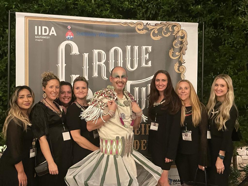 MONOGRAMatBBGM's tweet photo. MONOGRAM participated in IIDA Southwest Chapter's Cirque du Couture last night. The team partnered with @wolf_gordon and @MohawkGroup to create an outfit that was Weird &amp; Wonderful! Thanks to Beth Chandler &amp; Shannon Vance for their support. #monogramatbbgm #cirqueducouture #IIDA https://t.co/NRuj92C69v