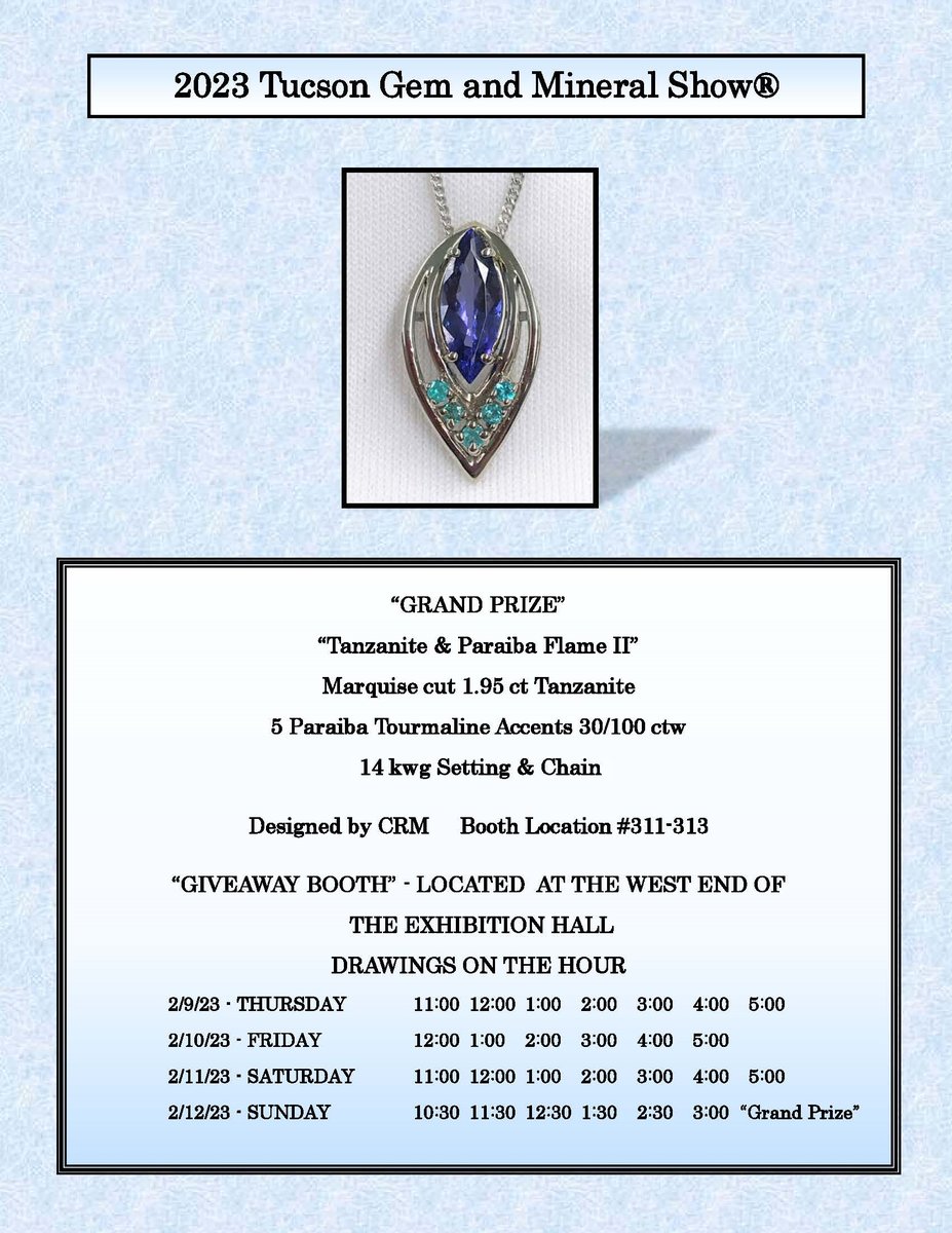 For the price of a ticket to see our 2023 TGMS Show ... look what you could win if you enter the drawing ... can only be done with an entry ticket at the Show.