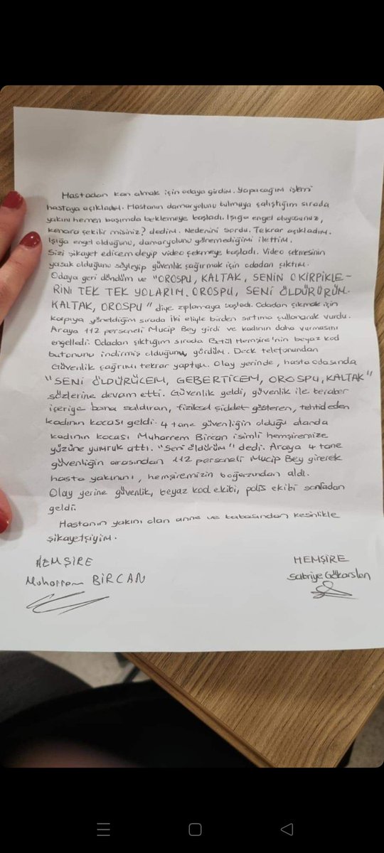 Bugün İstanbul cam ve sakura şehir hastanesi acil biriminde çalışan meslektaşlarımız şiddet olayına maruz kaldı. Lütfen duyuralım, sessiz kalmayın. Artık bu olayların son bulmasını ve gerekli tedbirlerin alınmasını BEKLİYORUZ !
@saglikbakanligi @TLHemsireleri @drfahrettinkoca