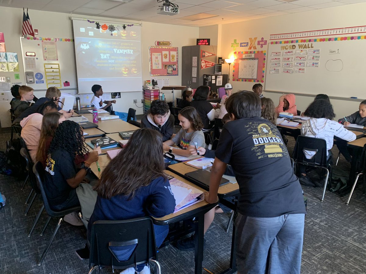 Mrs_Mormon's tweet photo. How to make students engaged in solving math problems? Make the problems Halloween themed and add a little competition. First team to get to a complete 🎃 wins! https://t.co/UusfOhTU2r
