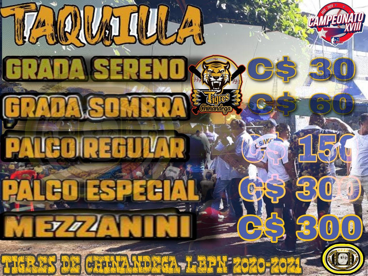 #OFICIAL🚨 Precios de las entradas para le etapa regular. 

👌🏻Sin duda alguna la franquicia Tigres muy consciente con la mejor Fanaticada del país en la Profesional y decidido no subirle el precio a las entradas.

#SiempreTigres #LBPN2022_2023
