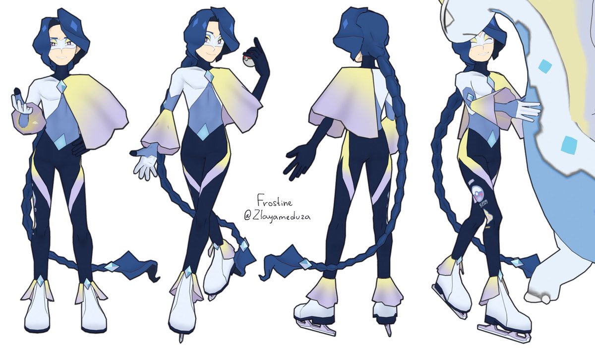 「3D model of my pokemon OC! He is an ice-」|𝐦 𝐞 𝐝 𝐮 𝐳 𝐚のイラスト