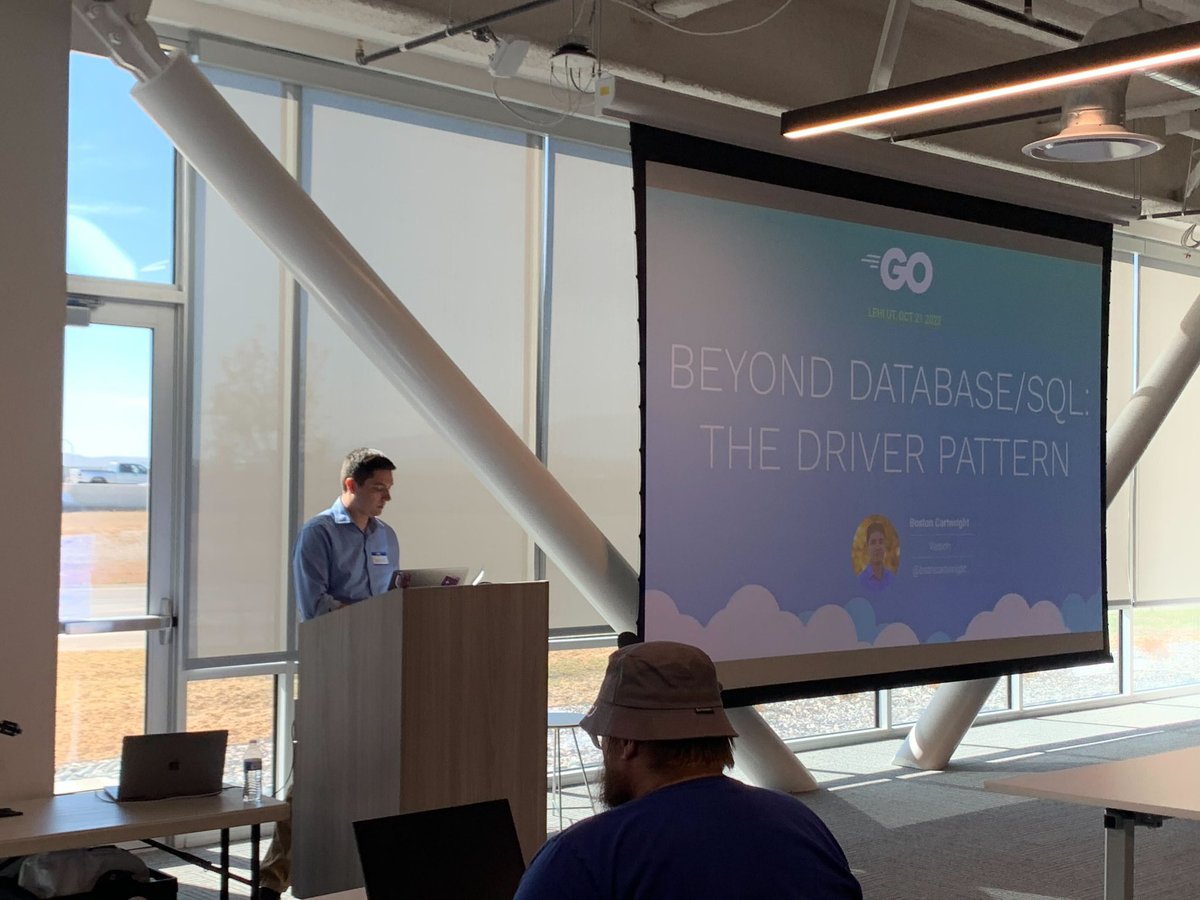 bstncartwright's tweet image. Gave my first in person conference talk at @gowestconf ! Went well despite an error in the live code and demo 😅. What a rush!