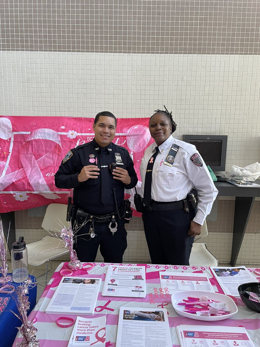 HCCPublicSafety's tweet photo. BREAST CANCER AWARENESS MONTH ❤️ OUR PUBLIC SAFETY OFFICERS: PO Garcia, Sgt Rodriguez, PO Ortiz &amp; Lt. Bailey conducted a on campus Out Reach and Awareness tabling event which provided help and resources to the college community. https://t.co/scXR1tR5qS