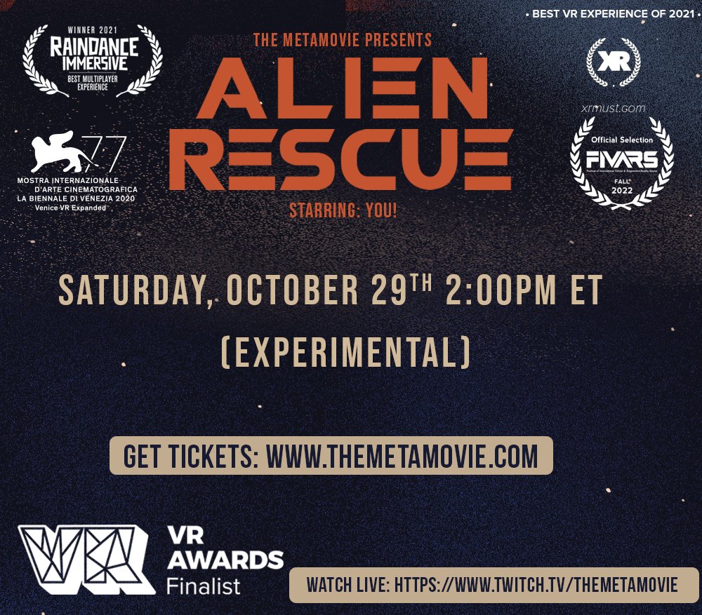 Most Hero tix have sold out for our fall performance schedule but we DO have some left for 10-29! Tickets: themetamovie.com. Go solo or grab some friends, and help us test our new drone system!