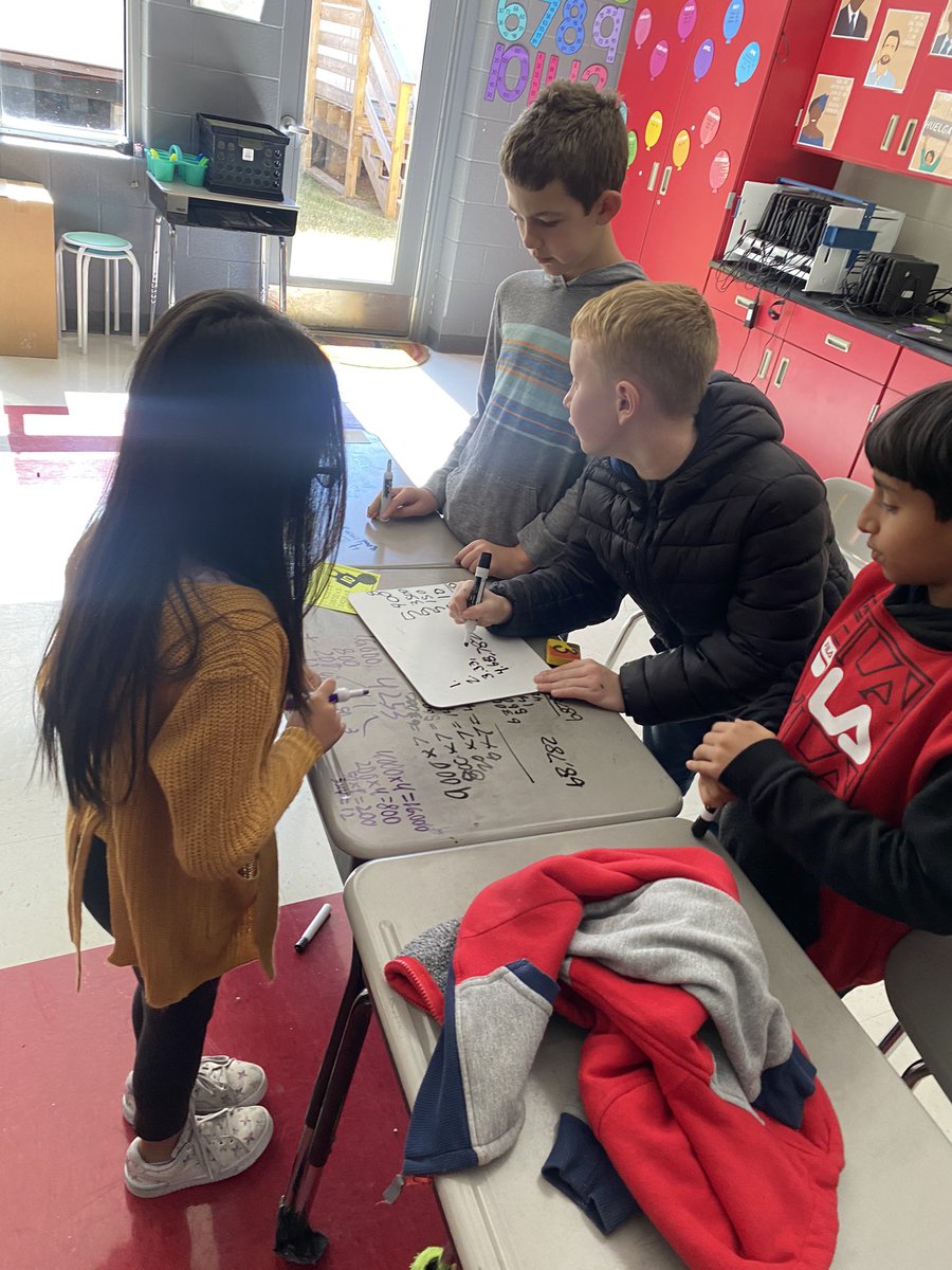 thepowerof4th's tweet photo. everyone loves a little friendly competition! we worked on our multiplication skills with a math relay. the result? some awesome art and a better understanding of our strategies. #winwin ⛹️‍♀️🏀 https://t.co/1Hy1yOlUTJ