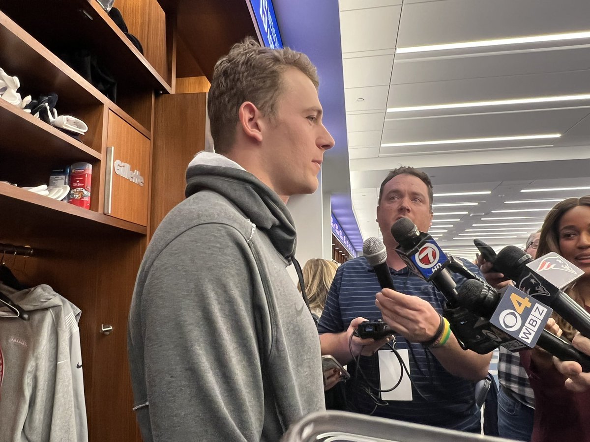 Mac Jones just came into the locker room and answered a few questions from reporters. He says the ankle has responded well.