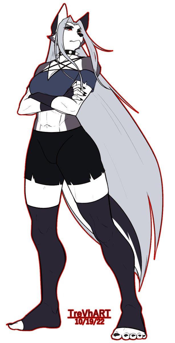 TrevonHarty's tweet image. Commission for 
@ZSgamedesign

An Alternate version where Amber goes a step further and used fur-paint!
If it wasn't for the hair, I shouldn't tell the difference. #HelluvaBoss