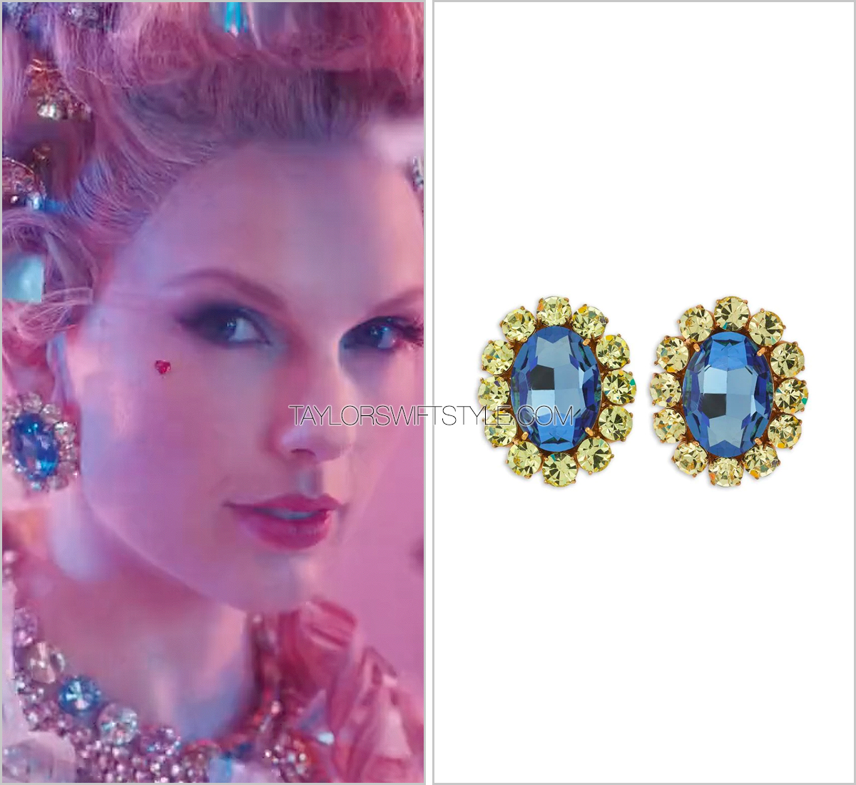 tswiftstyle's tweet photo. In her #Midnights music videos (plural) trailer, @taylorswift13 wears jewelry by #Lelet and #Ninon. Details @ https://t.co/HSuZiMdu5i https://t.co/TuN8JsxZdn