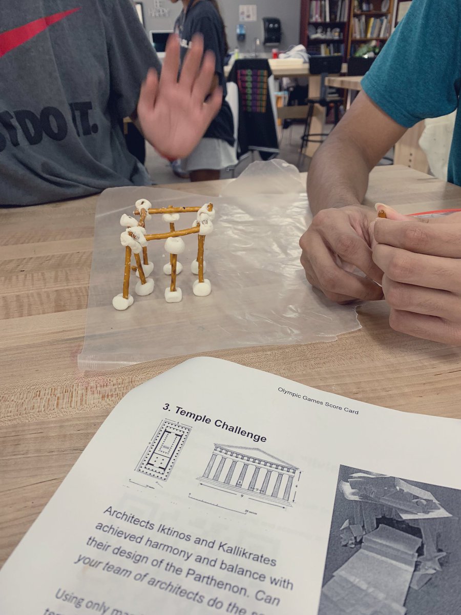 m_hauske's tweet photo. AP Art History Olympic Games!! Teams were challenged to compete in red light, green light & discus frisbee throw, build marshmallow Greek temples, and recreate works of art #APAHAintForTheWeak #AncientMediterranean #FishPhilosophy #CHSArt #CHSTeachLoveServe #retreivalpractice https://t.co/pwcQ788Exn