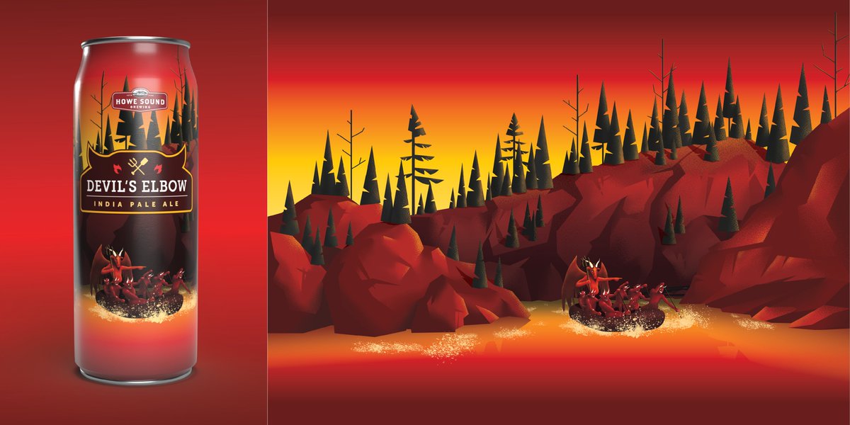 saintbernadine's tweet photo. Another Friday and you deserve a beer!
Can we suggest one from our recent #rebrand of Howe Sound Brewing's family? Devil's Elbow is an IPA, named after a popular river rafting spot. Yum!
#fridaybeer #design #graphicdesign #branding https://t.co/IVSj7rihUS