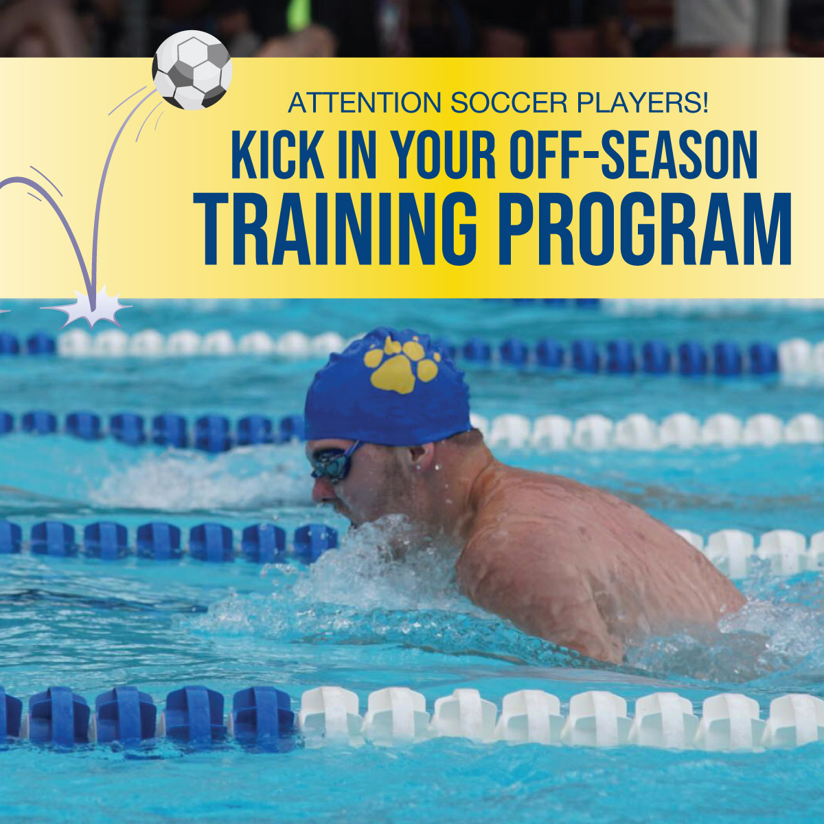 Enjoy intense, non-contact cardio and boost your endurance by swimming with the Peoria Area Water Wizards! Swimming is an excellent way for soccer players to stay in shape during the winter months! Sign up today at PawwSwim.org!