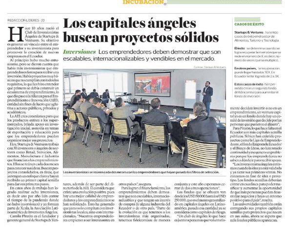 Algunas semanas atrás nuestro socio fundador <a href="/Camilo_Pinzon_O/">Camilo Pinzón Orbe</a> tuvo la oportunidad de compartir con <a href="/RevistaLideres/">Revista LÍDERES</a> nuestra visión como Startups &amp; Ventures de acompañar al siguiente nivel a los grandes emprendedores que tiene nuestro 🇪🇨💪🏻
Gracias <a href="/elcomerciocom/">El Comercio</a> por el espacio.