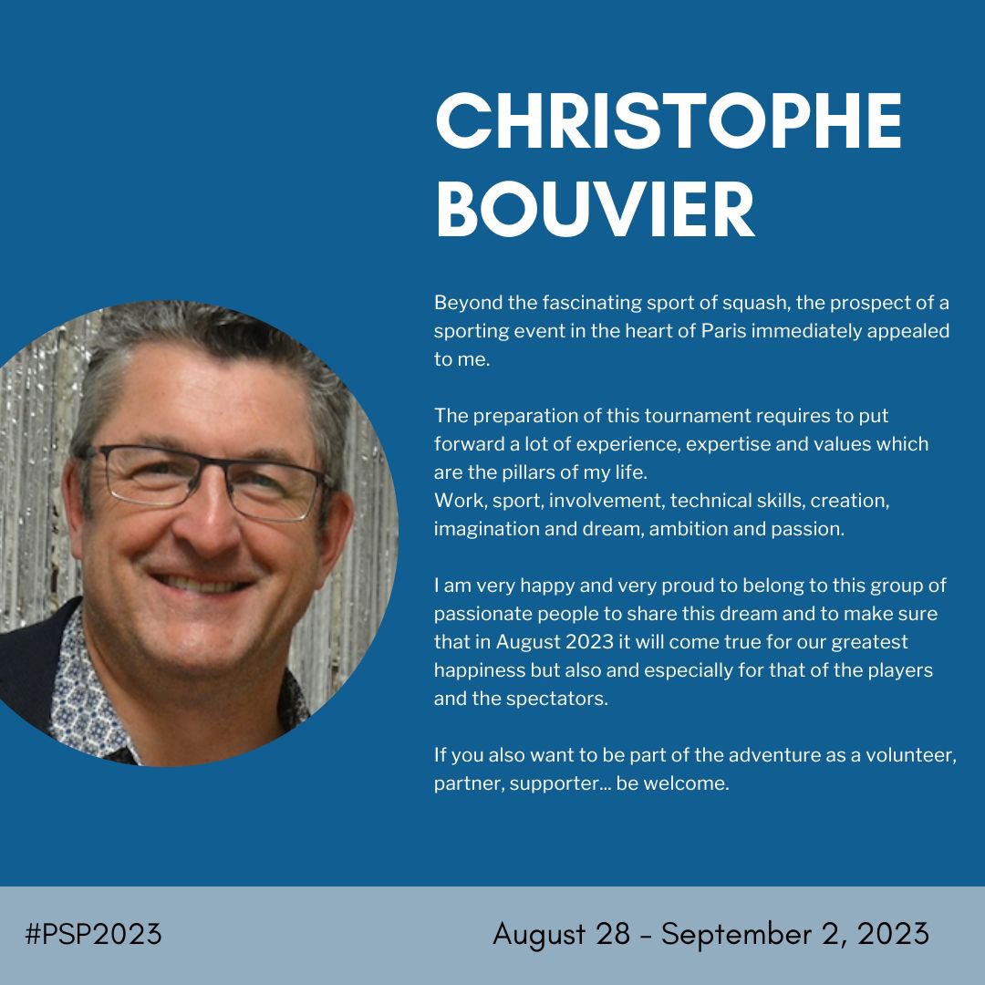 parisquash's tweet photo. Find out who is behind the #PSP2023 team. This week we introduce you to Christophe Bouvier responsible for the technical pole. Thanks to him you will discover an exceptional venue hosting the best of squash ✨ https://t.co/fzTnbmOlwe