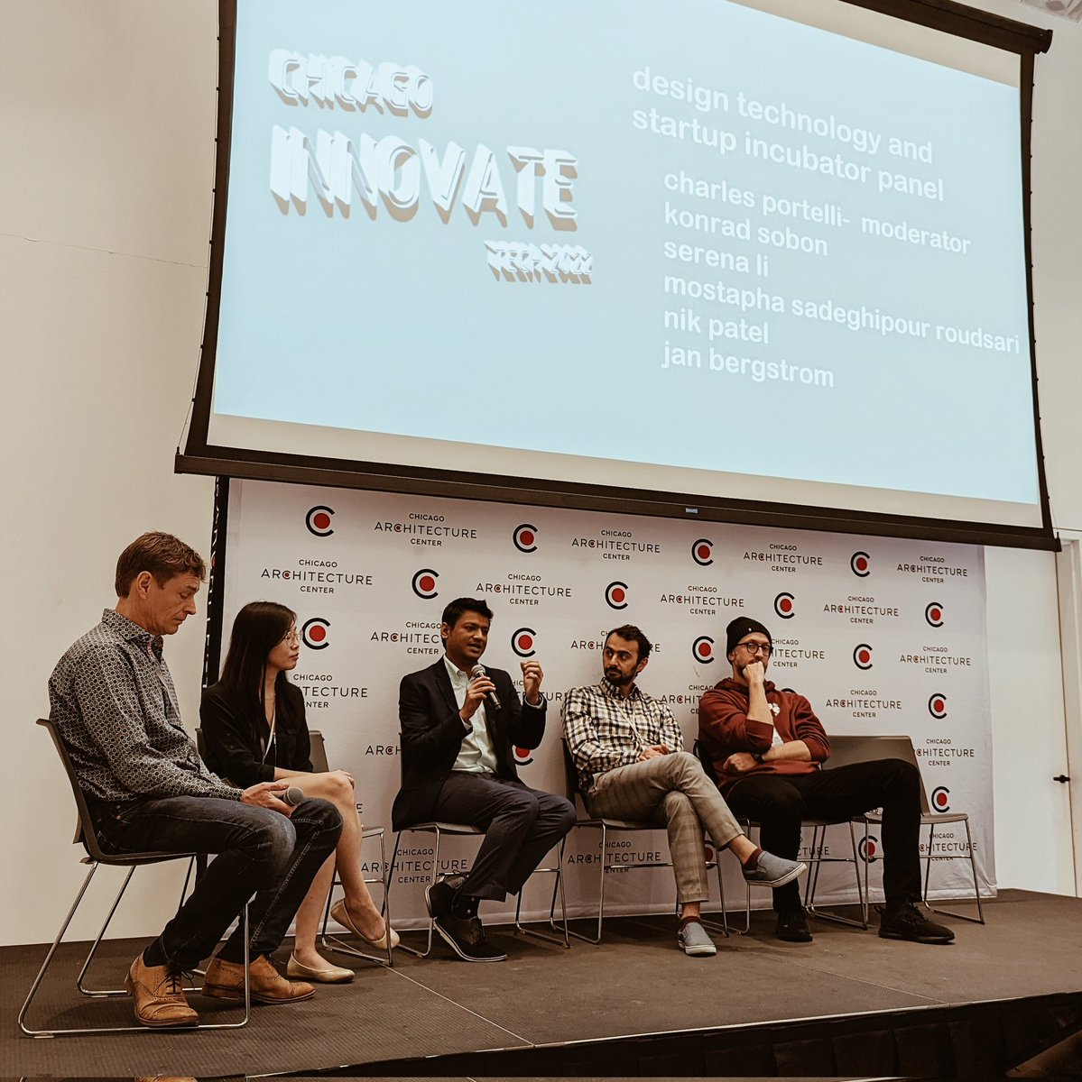 <a href="/arch_laboratory/">Konrad K Sobon</a> makes a good point that AECO apps should not converge into a mega app! I agree - we should use the best tool for the job and focus on allowing this mosaic of apps to seamlessly interoperate.

This was an amazing panel at the <a href="/chicagoinnovate/">Chicago Innovate Tech</a> Symposium!