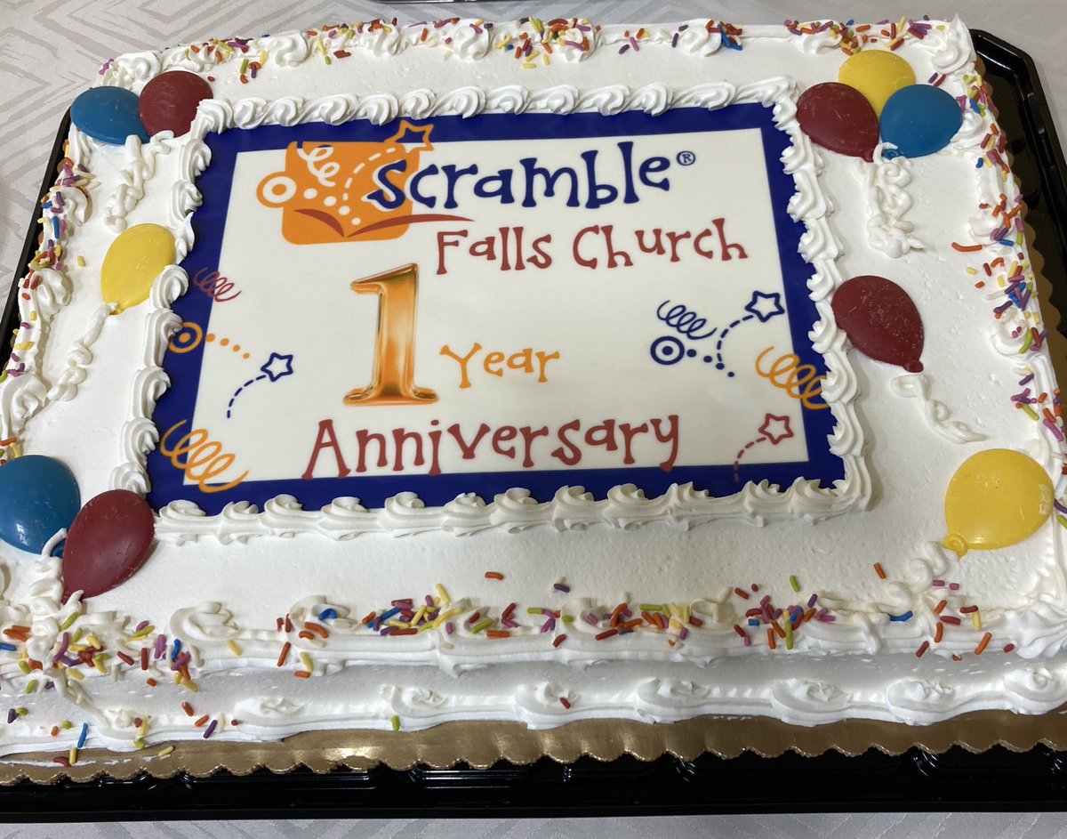 Duncan4FC's tweet photo. Thursday we enjoyed a joyous 1st anniversary party for Scramble Falls Church, the indoor play facility on E. Fairfax St., in the Southgate Village Shoppes. Once just a parking lot, now a dynamic business serving our City’s families. https://t.co/UucbIG8IY8