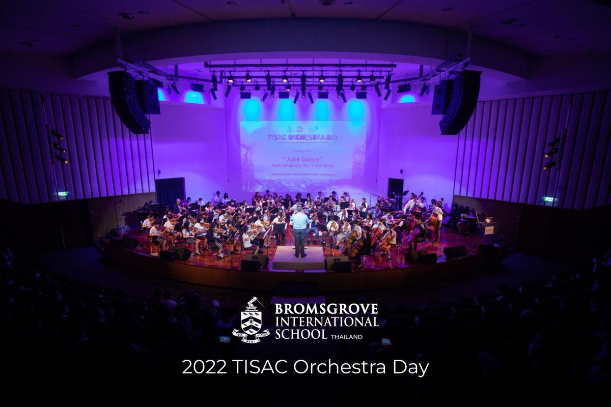 JMTeach21's tweet photo. It’s so good to have our #TISACMusic events back in action! We had a fantastic #Orchestra Day, with over 80 wonderful young #musicians and #musicteachers joining us at #BromsgroveThailand 🎶🎻🎷🥁🎺
📸 https://t.co/6u3TYOmPFE
#BISTMusic #TISAC #Music #Concert #PerformingArts https://t.co/13hrZI4Wzn