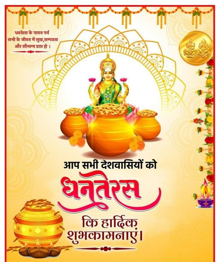 DEVENDRARAJPUTT's tweet photo. धनतेरस की हार्दिक बधाई एवं शुभकामनाएं।
#धनतेरस का यह पावन पर्व सभी के जीवन में सुख, सम्पन्नता और सौभाग्य लाये।
भगवान धनवंतरी व भगवान कुबेर की आपके ऊपर दया दृष्टि सदैव बनी रहे ।
#DEVENDRARAJPUT https://t.co/lziQgkJshj