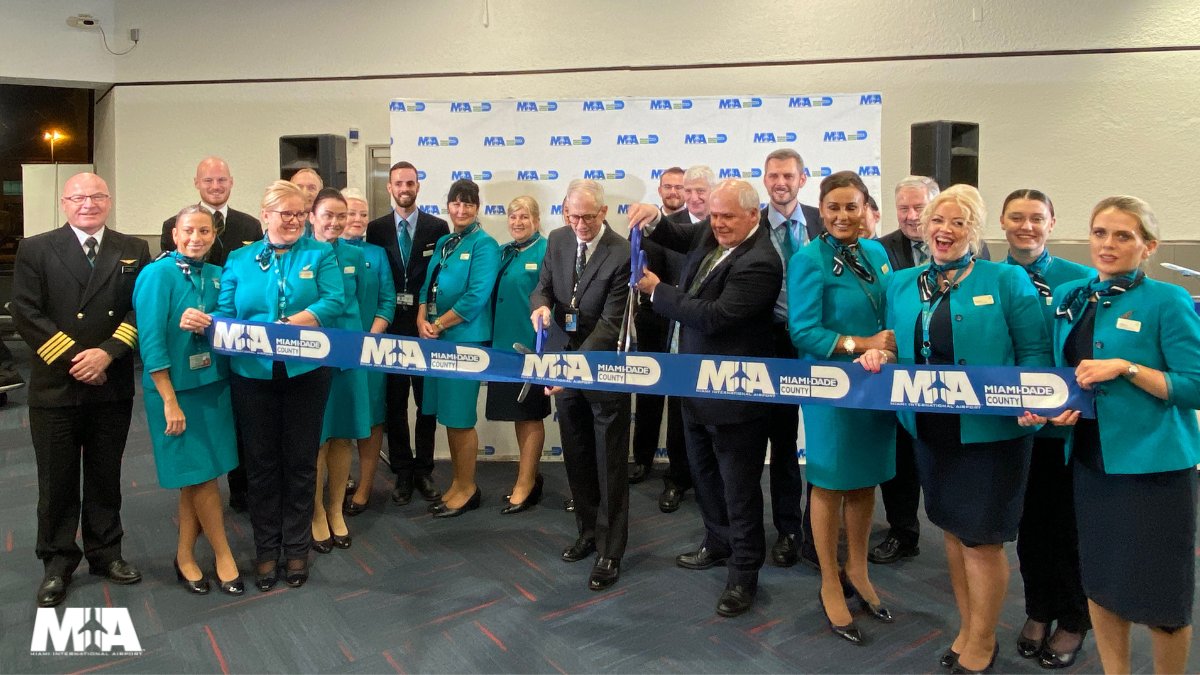 iflymia's tweet photo. Fáilte to @AerLingus! We’re feeling lucky because today, we welcome them back to Miami.
#MIAAirlines #FlyIrish https://t.co/I7QNsD5D4r