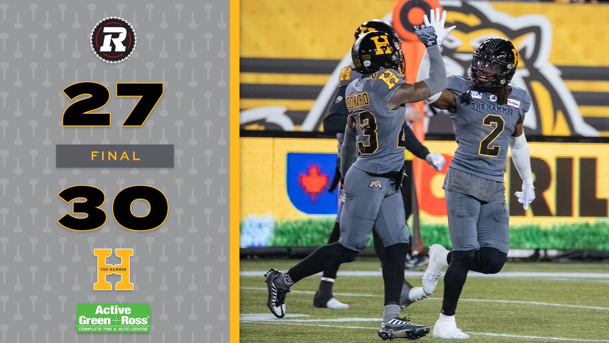 3 STRAIGHT. 

#Ticats | #CFL | <a href="/TireExperts/">Active Green+Ross</a>