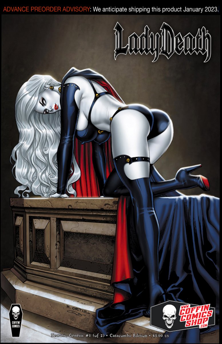 thecoffincomics's tweet photo. ⚰️🔥 - Secure Your #LadyDeath Necrotic Genesis #1 (of 2) #Comic Sets at your #LocalComicShop or from US! - https://t.co/BAY8JLMC2p Diamond Cut-off Date 11/27! https://t.co/1wx1eSEOTC
