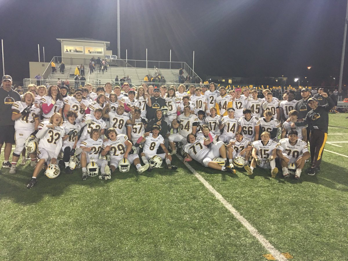 Congrats to our Team getting the Win Tonight over Batavia 73-16!! Very proud of our effort and toughness this season. Ending the regular season 9-1 and winning our 1st out right League Title since 2013!! #RiseAsOne #BrownCountyBuilt