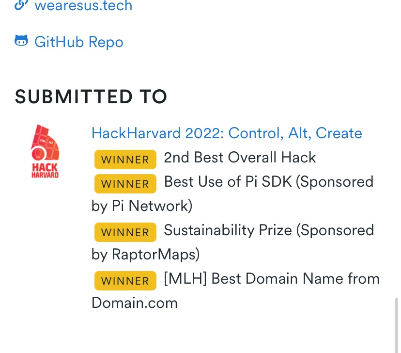 HkcStory's tweet image. Great Team! Wonderful Job!
✅2nd Best Overall Hack
✅WINNER Best Use of Pi SDK (Sponsored by Pi Network)
@PiCoreTeam #pinetwork #PiSDK
#Picoin