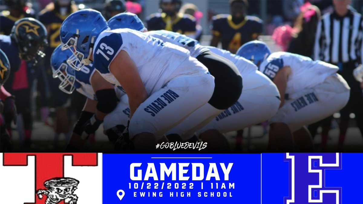 NottinghamHSAD's tweet photo. Ewing Blue Devil Fans: We are celebrating our First Responders and having a food drive at our game today vs Trenton 11am. Gates open at 10am. All students must have ID’s. All tickets will be sold at the door. Go #EHSBlueDevils beat the Tornados!
@TheEwingSchools @MaddalonEHS https://t.co/4zCF68PIzh