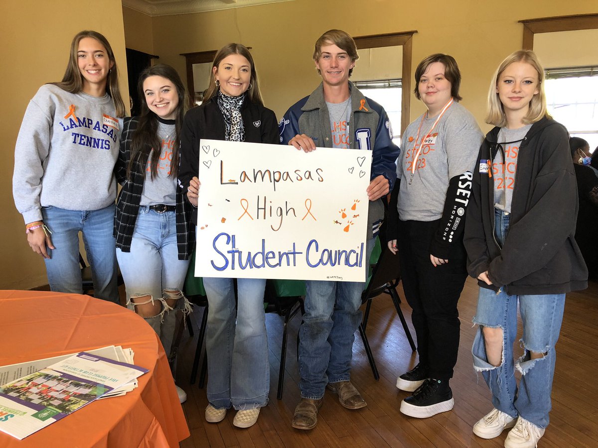 stuco_lampasas's tweet photo. Learned importance of empowering students to “Say Something” &amp; save a life. Will plan soon to implement events for a more united campus culture. Thanks @sandyhook for lighting the spark to promote UPstanders! @BadgerHS_Prin @LampasasHS @LampasasISD https://t.co/ez5endIBwP