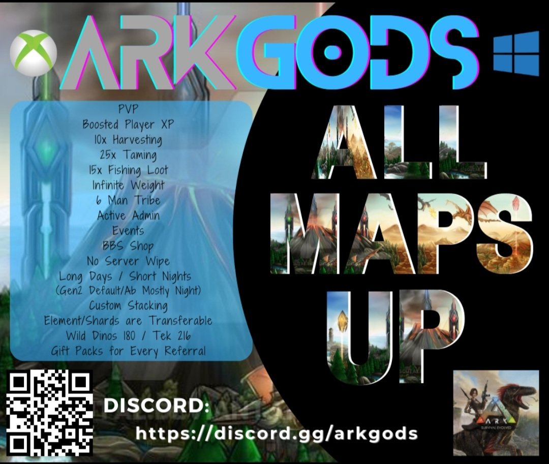 TLOTRASHPANDA's tweet photo. Hey ark community if your looking for a good xbox/pc arking community come join #arkgods today! Giveaways weekly events all the time join arkgods today! @survivetheark #survive #ARKSurvivalEvolved #ARK #fearevolved #survival #games #gamers #community #discord https://t.co/rf6Uy5etLK