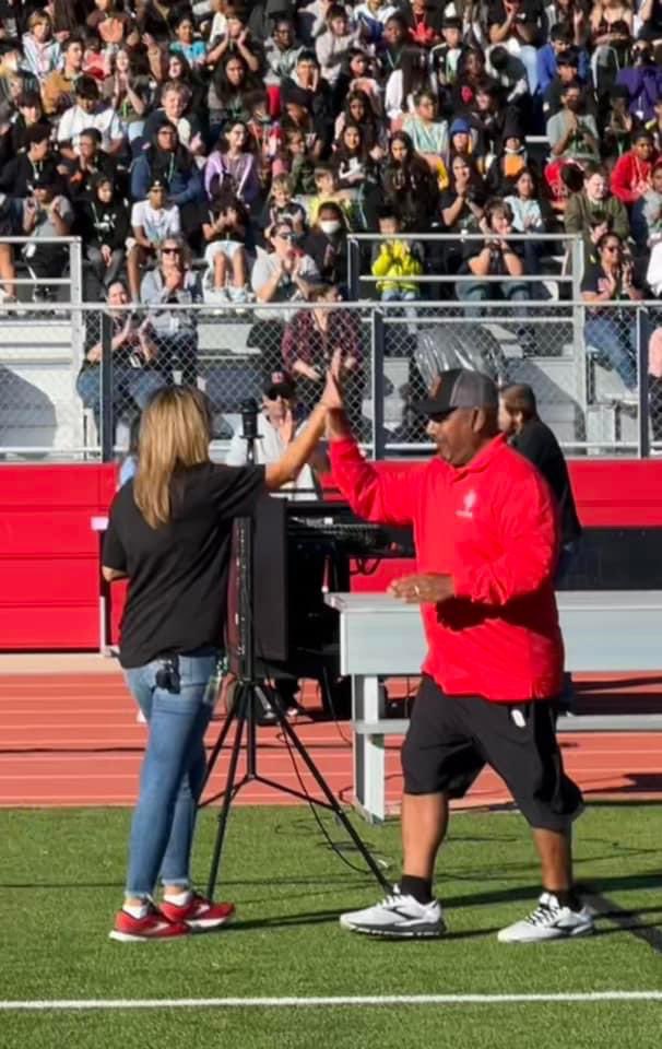 CoachAmy22's tweet photo. So proud and blessed to have @DanielPGarcia9 help us on the road to becoming a unified district! #goals #heisthebest #stillmakingadifference https://t.co/9U3HFsKWB2
