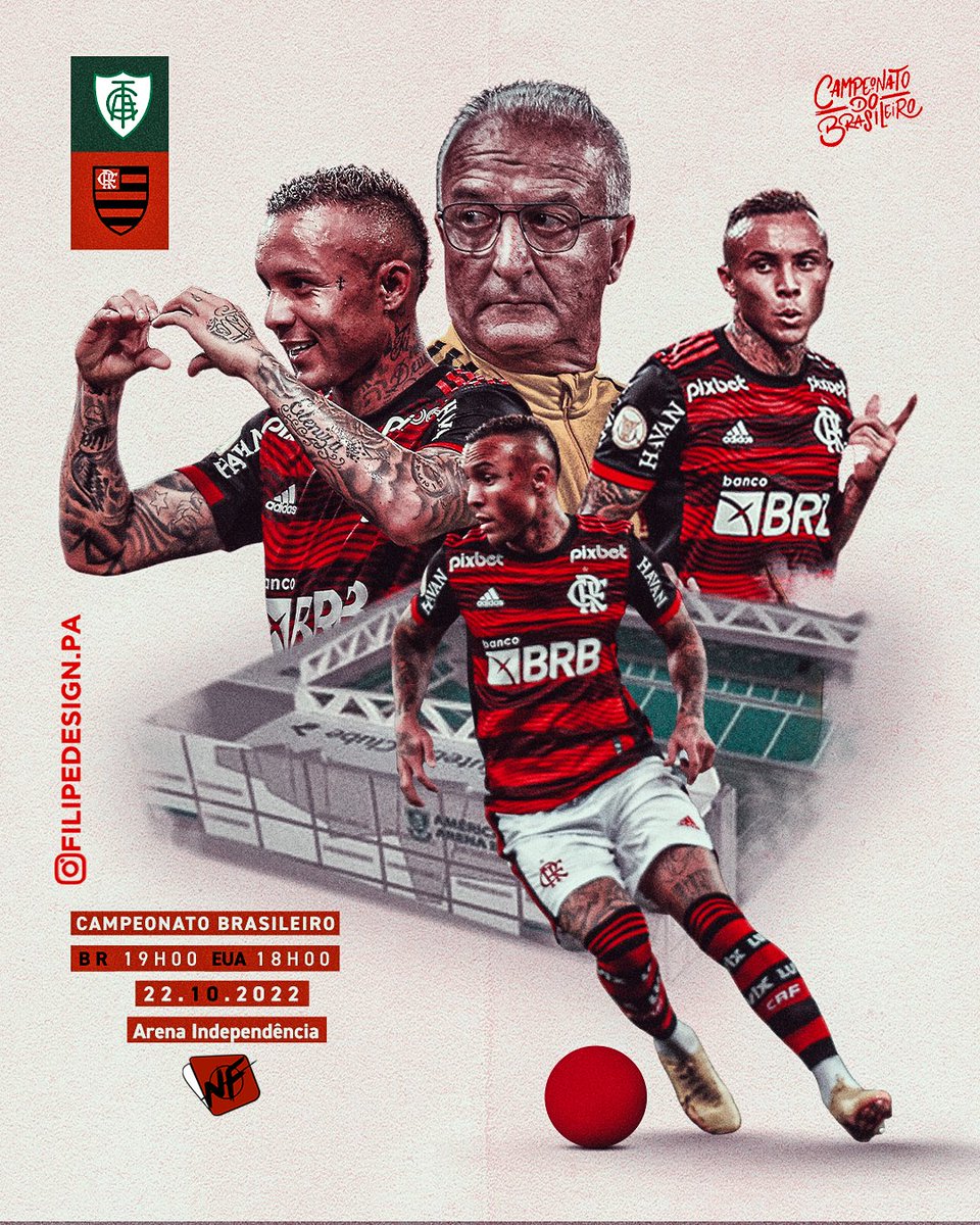 noticias_nf's tweet photo. HOJE TEM FLAMENGOOOOOOOOOOOOOOOOOOOOOOO!!!!!! 🔴⚫️

🏆 CAMPEONATO BRASILEIRO 
⚽ AMÉRICA MG X FLAMENGO
⏰ 19H
🏟 Arena Independência 
📺   PREMIERE E SPORTV
📸 @FilipedesignPa
#NF #Flamengo #Pracimadeles #VamosFlamengo #Brasileirão #BeloHorizonte #FlaBH https://t.co/nZ8XrbS6Of