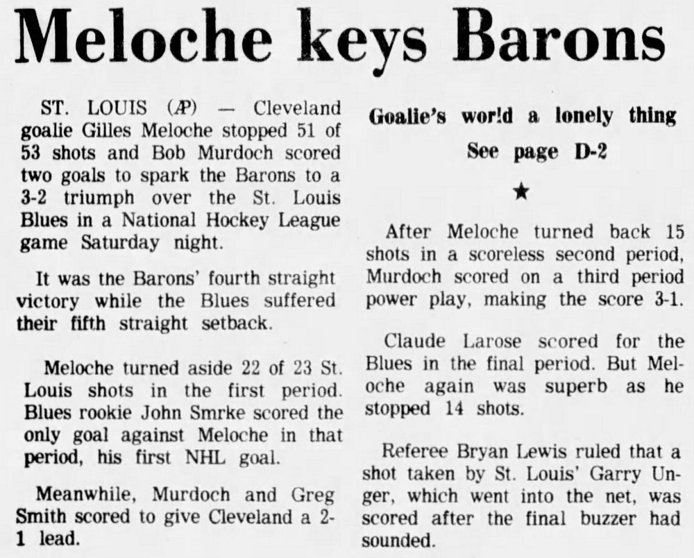 Doug Norris on Twitter: "1977: Gilles Meloche (51 saves) and Cleveland