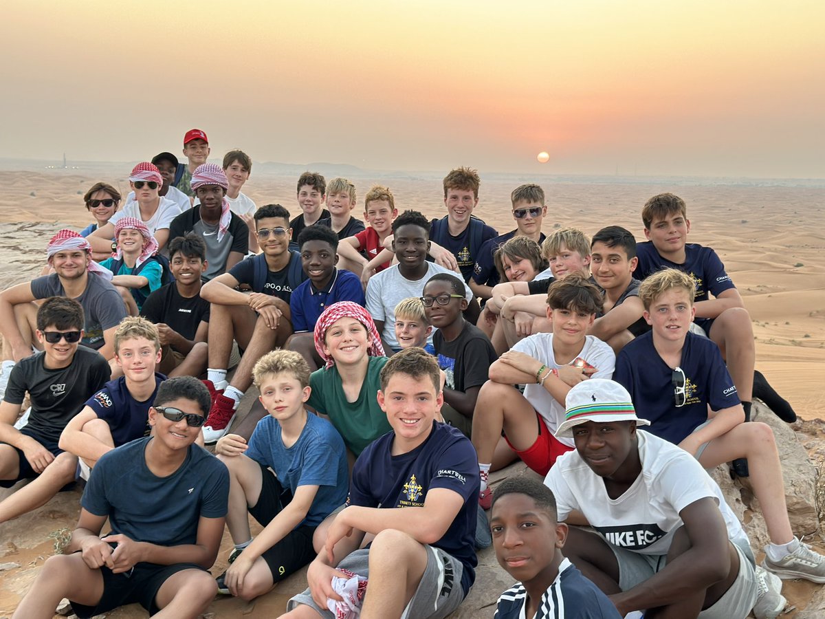 On our penultimate night in the UAE, we travelled into the desert for an unforgettable evening together, making memories these boys will never forget! 🌅🇦🇪