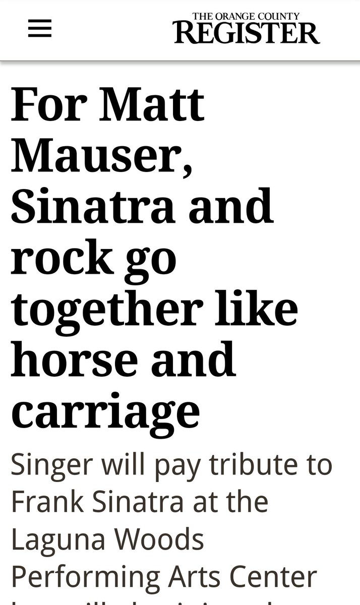 Sinatra Big Band (@sinatrabigband) on Twitter photo Find out how <a href="/mattmauser/">Matt Mauser Official</a> mixes #Sinatra with rock and roll in this <a href="/ocregister/">O.C. Register</a> article: ocregister.com/2022/10/21/for… #MattMauser Find out how <a href="/mattmauser/">Matt Mauser Official</a> mixes #Sinatra with rock and roll in this <a href="/ocregister/">O.C. Register</a> article: ocregister.com/2022/10/21/for… #MattMauser