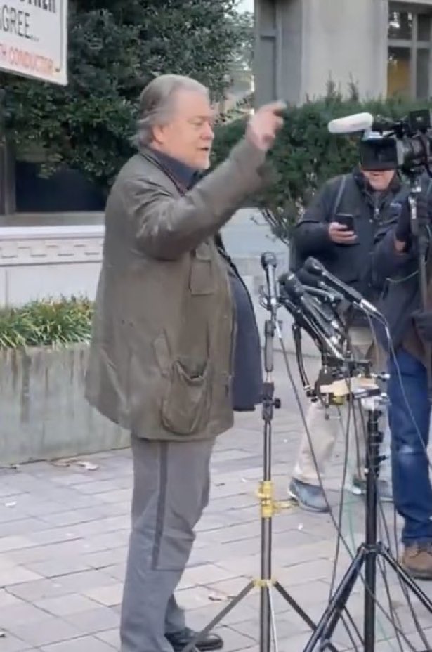 What do you think Bannon carries in that pocket?