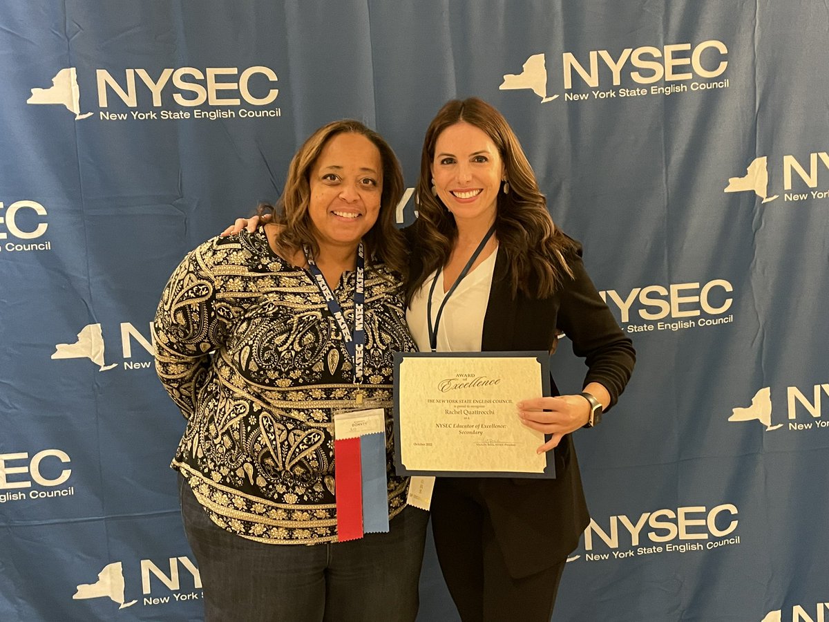 @nysec_tweets #NYSEC22 also provided me with a proud teacher moment as we recognized @RQuattrocchi1 as an Collaborator of Excellence. Rachel is my former student, now colleague and literacy leader! Congratulations!!