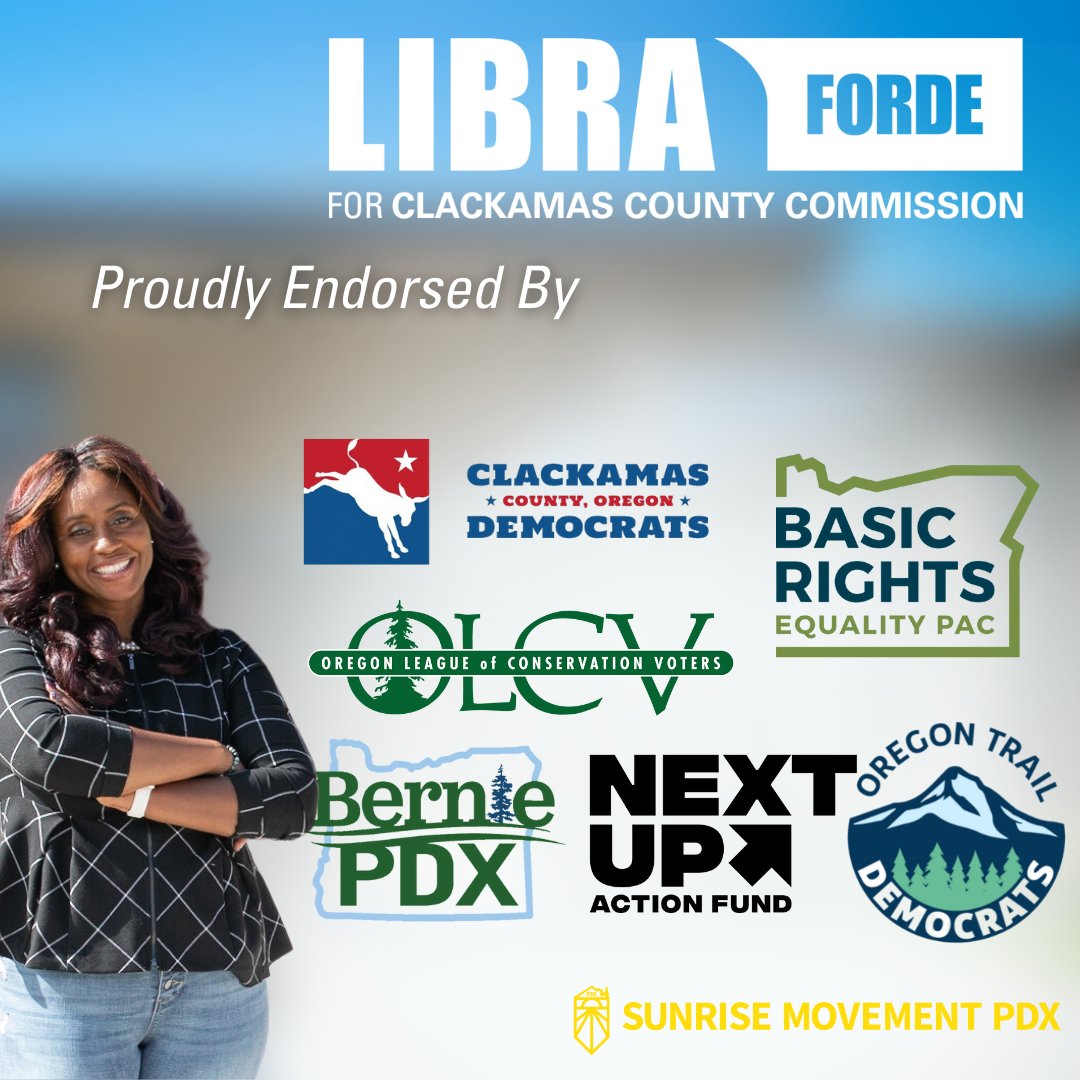 LibraforClackCo's tweet photo. County Commissioner is a non-partisan race, and I'm proud to be supported across the board. As we move towards making progress in our county, I'm proud to be supported by the progressive organizations that are leaders in some of this important work! https://t.co/VZGuozTgFq