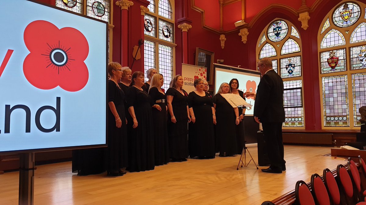 One of the privileges of hosting a civic event, being in the presence of the Military Wives' Choir.  Just beautiful. Honoured to be at the launch of Poppy Scotland's poppy appeal. #PoppyScotland