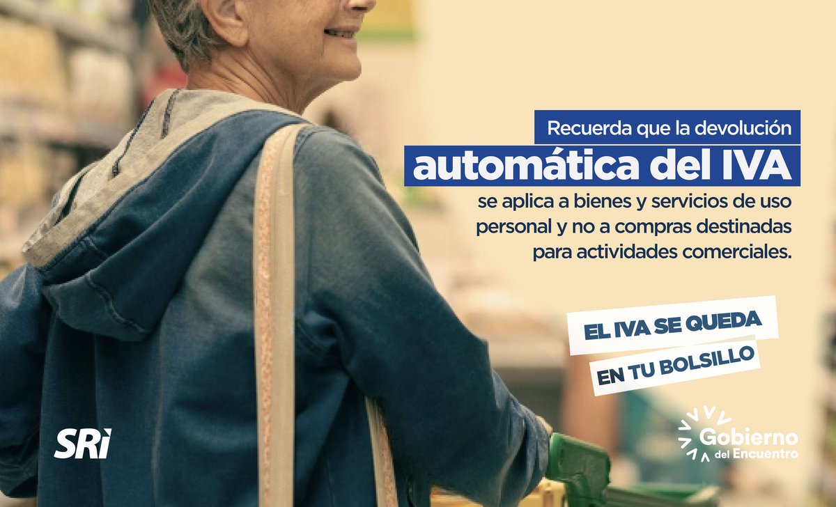 DeysiFonsecaJ's tweet photo. ¡Obtén la devolución automática del IVA en locales que emiten comprobantes electrónicos!

Si eres parte de un grupo prioritario solo necesitas tu código para la devolución e informarlo en la caja del establecimiento afiliado antes de pagar tus compras.

▶https://t.co/HJEQTi3Ijo https://t.co/eNG42OfxId