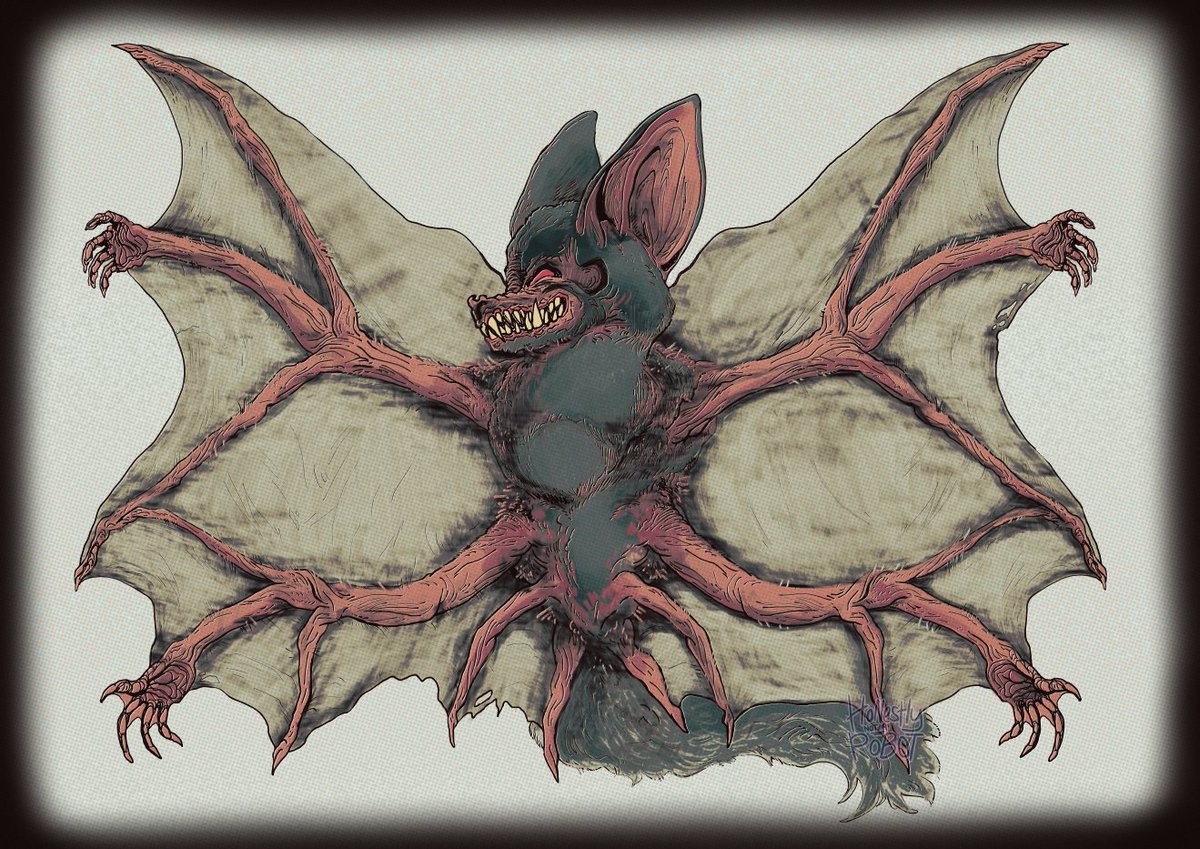Imagine being alive in medieval times drawing out what you think a bat looks like with limited resources, unaware that some person* centuries later is gonna draw fanart of it on their future tech out of sheer appreciation for it.
*I am that future person.