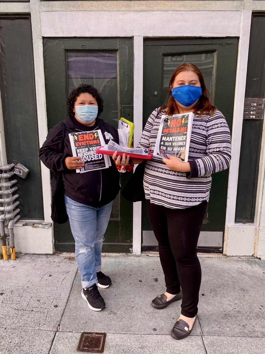 housingrightsSF's tweet photo. Yesterday, SouthEast Tenant Association interns educated tenants at two for-sale buildings in the Mission about their rights under SF's #UnionAtHome law. Through tenant education & collective power, SETA is keeping BIPOC communities whole & housed! #WeKeepUsSafe #EndEvictions https://t.co/tizIAcaX2y