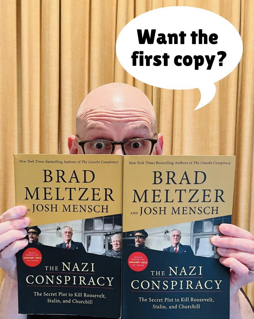 First 2 copies arrived! Retweet this &amp; I’ll pick a winner &amp; send you the other copy. You’ll be 1st to read The Nazi Conspiracy, about the real secret plot to kill FDR, Stalin, &amp; Churchill in World War II. Coming Jan. by me and <a href="/joshmensch/">Josh Mensch</a>. Order: bit.ly/TheNaziConspir… #booktwt