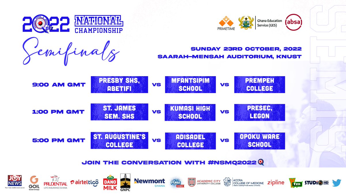 CONFIRMED: The #NSMQSemis contests are set 🔥 

#NSMQ2022 #Primetime