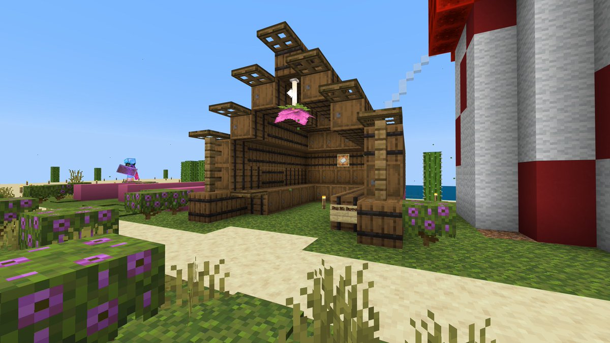 Sushidiamond254's tweet photo. 🙌 TGIF! Day 21: Barrels #buildtober made a barreltopia ish shop... 😜🤣Whatcha doin this weekend? #pinkcraftsmp #minecraftbuilds #minecraft4life #Minecraft #twitch #youtube #charity #XboxShare https://t.co/bHml0iEsZp