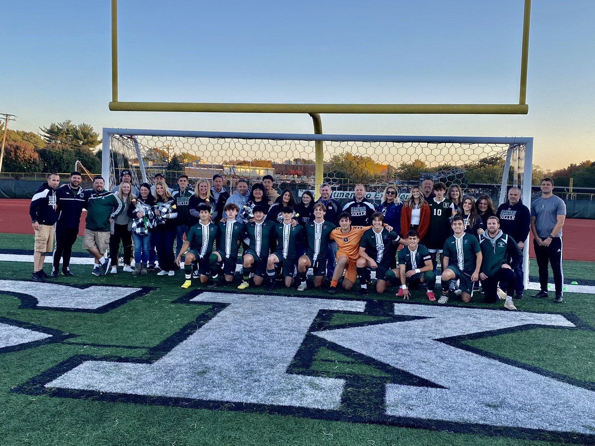 RaritanSports's tweet image. Shout out to our boys soccer seniors celebrated tonight before our game versus Freehold Boro!
