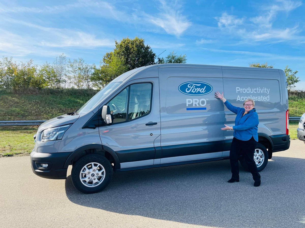 Had fun in the awesome <a href="/FordPro/">Ford Pro</a> #etransit this week with as we explored the world of driving EVs at the fabulous Richard Parry Jone Proving ground in Lommel, Belgium. 
It really is a game changer or a van. And such fun to drive. RPJ would approve.