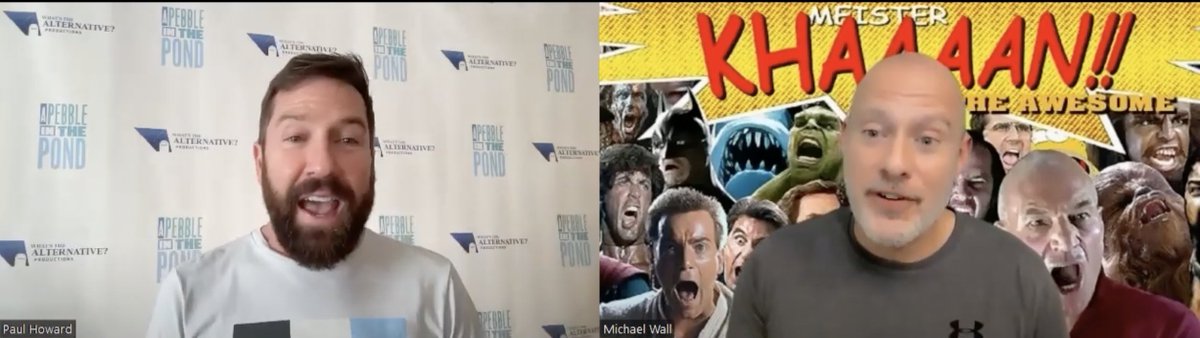GetPaulHoward's tweet photo. New podcast (video version also avail) just dropped from 
@MeisterKhan
Check out the interview where we chat about @APebbleinthPond, film collaboration &amp; more!
Podcast fans check it out at one of the links below:
Audio: https://t.co/zCxz7UDTuB
Podvine: https://t.co/4H32Q9OBQ9 https://t.co/38AYGfTsxc